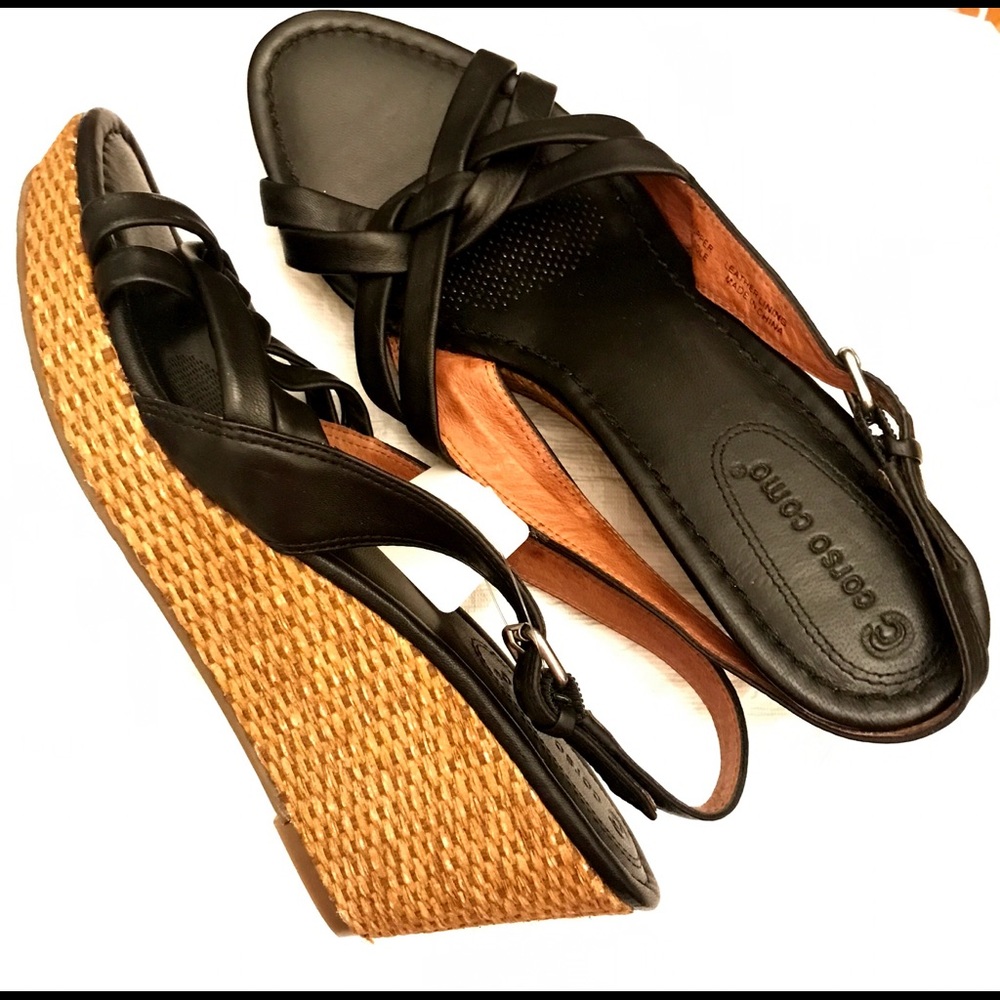 NWT Corso Como Eugenia thatched wedge sandal